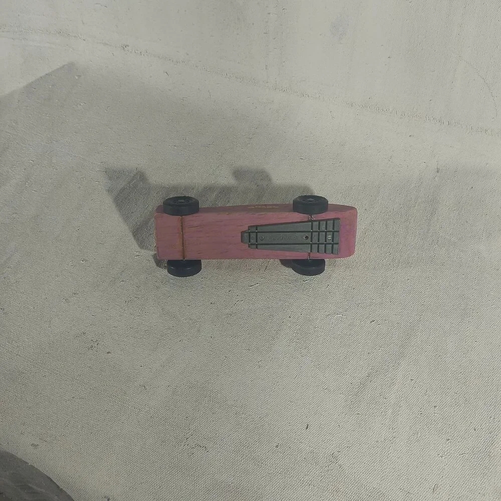 Pinewood derby car ready to race Vintage Cub Scouts